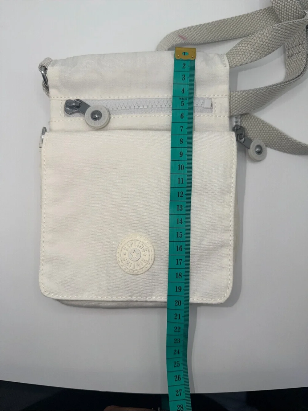 Kipling Cream Compact Messenger Crossbody Bag for Men